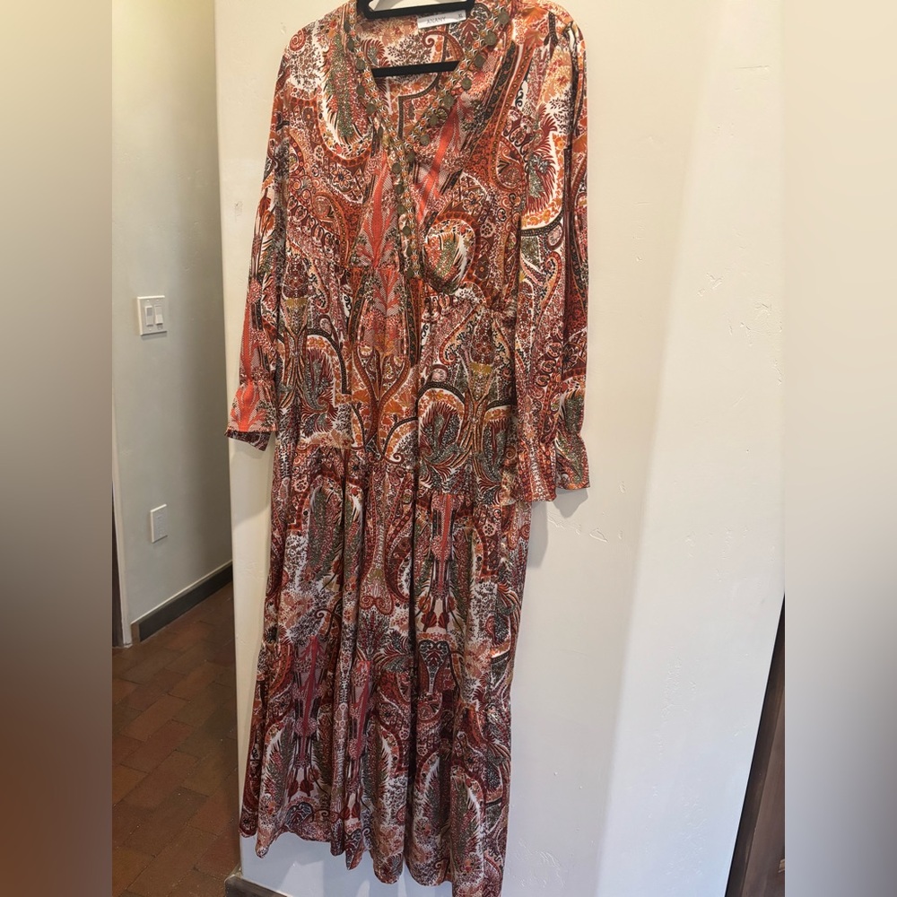 Multicolor Paisley Maxi Dress